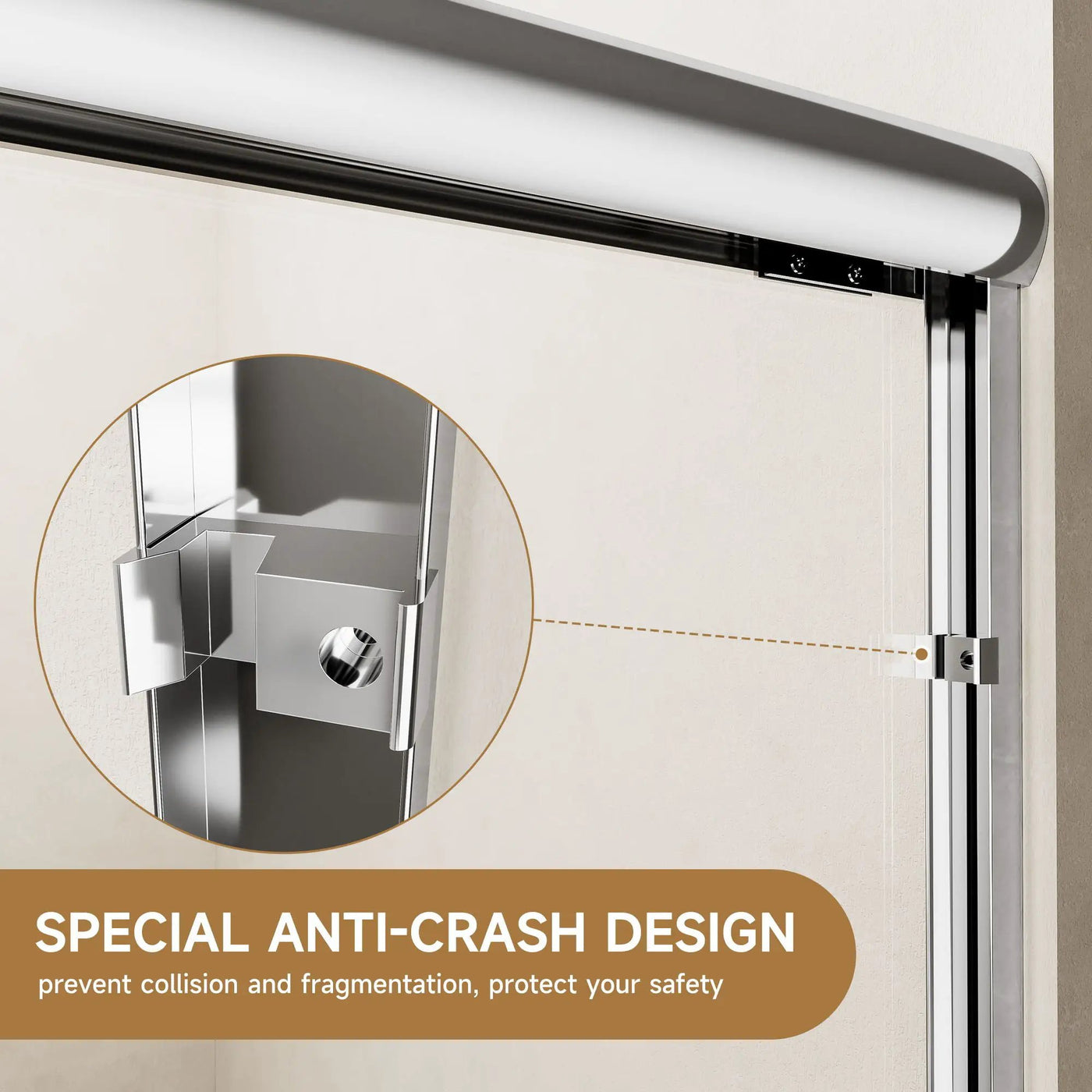 Aluminum Frame Double Double Soft Close Shower Door, Tempered Glass And Dual Stainless Steel Handles by HouseOfZazla