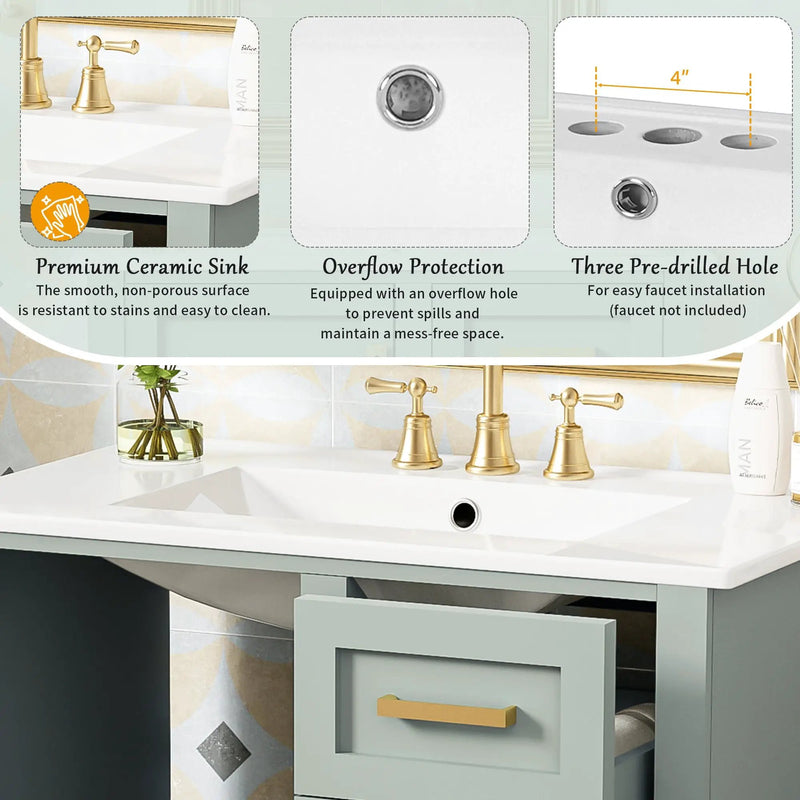 30" Bathroom Vanity with Sink Combo Set by HouseOfZazla