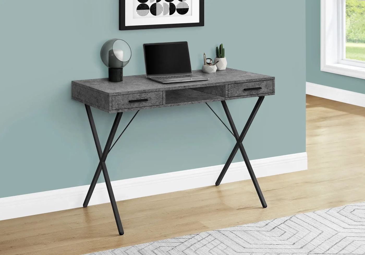 Contemporary Computer Desk with Storage Drawers by HouseOfZazla