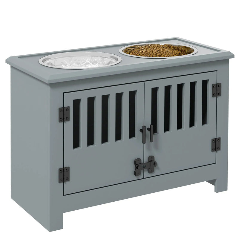 PawHut Large Elevated Dog Bowls with Storage Cabinet by HouseOfZazla
