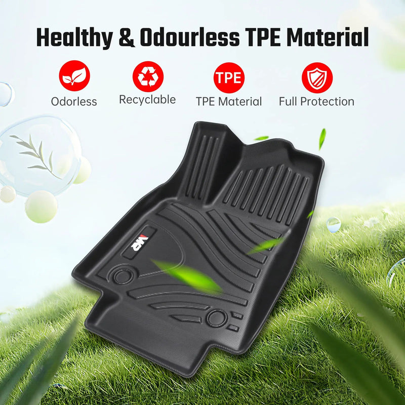 All-Weather TPE Floor Mats for Tesla Model Y 2021-2022 by HouseOfZazla