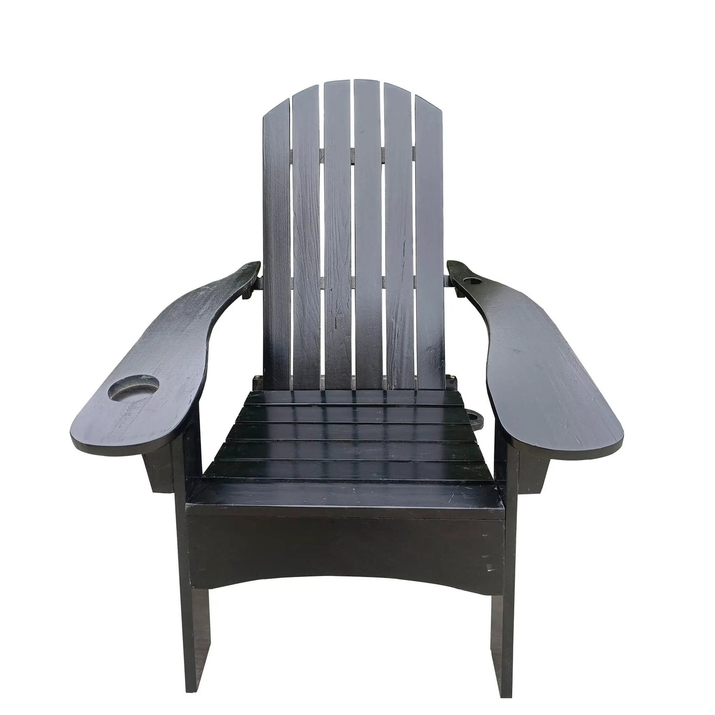 Outdoor Or Indoor Wood Adirondack Chair With An Hole To Hold Umbrella, On The Arm by HouseOfZazla