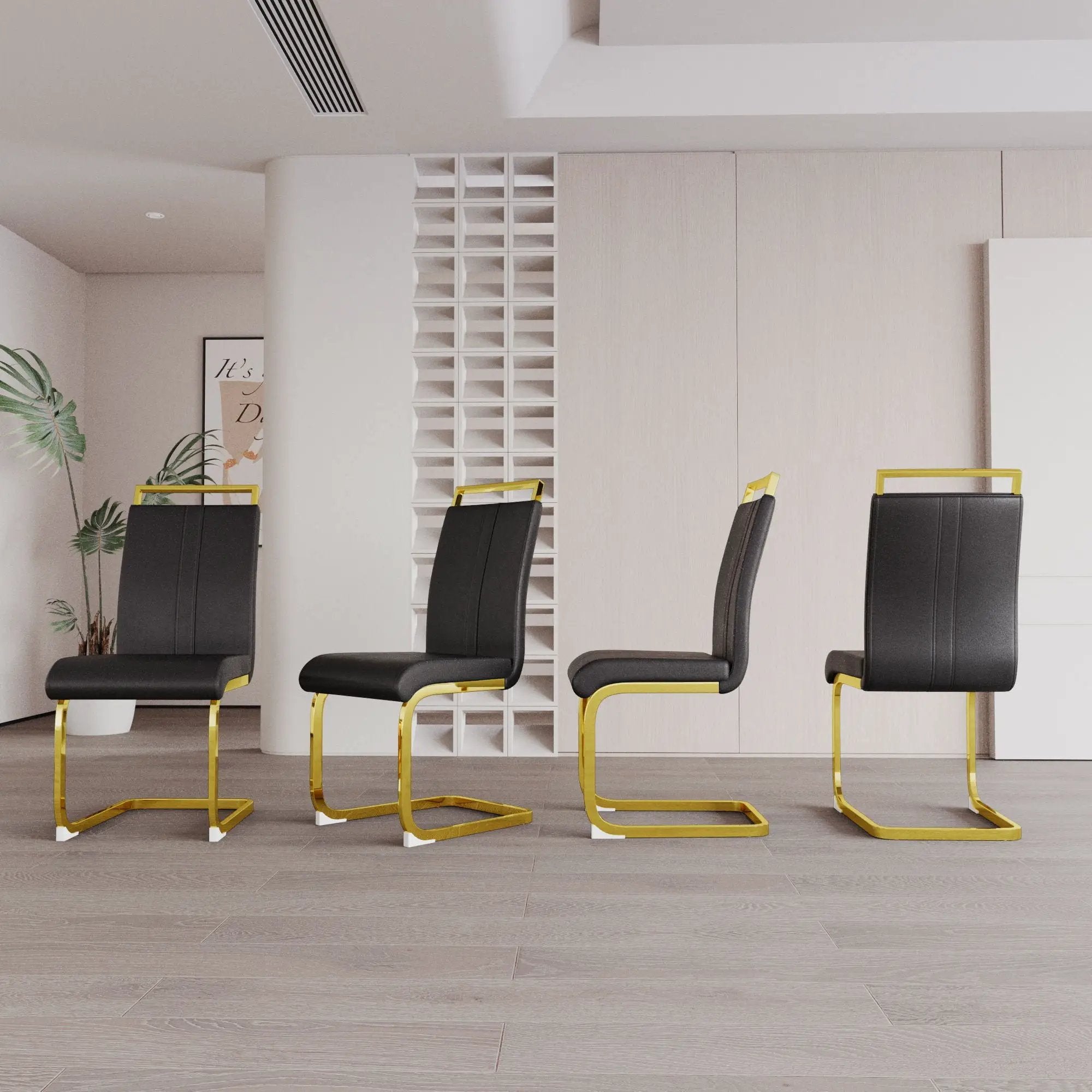 Side Dining Room Chair, Padded Seat High Back by Unique Piece Furniture