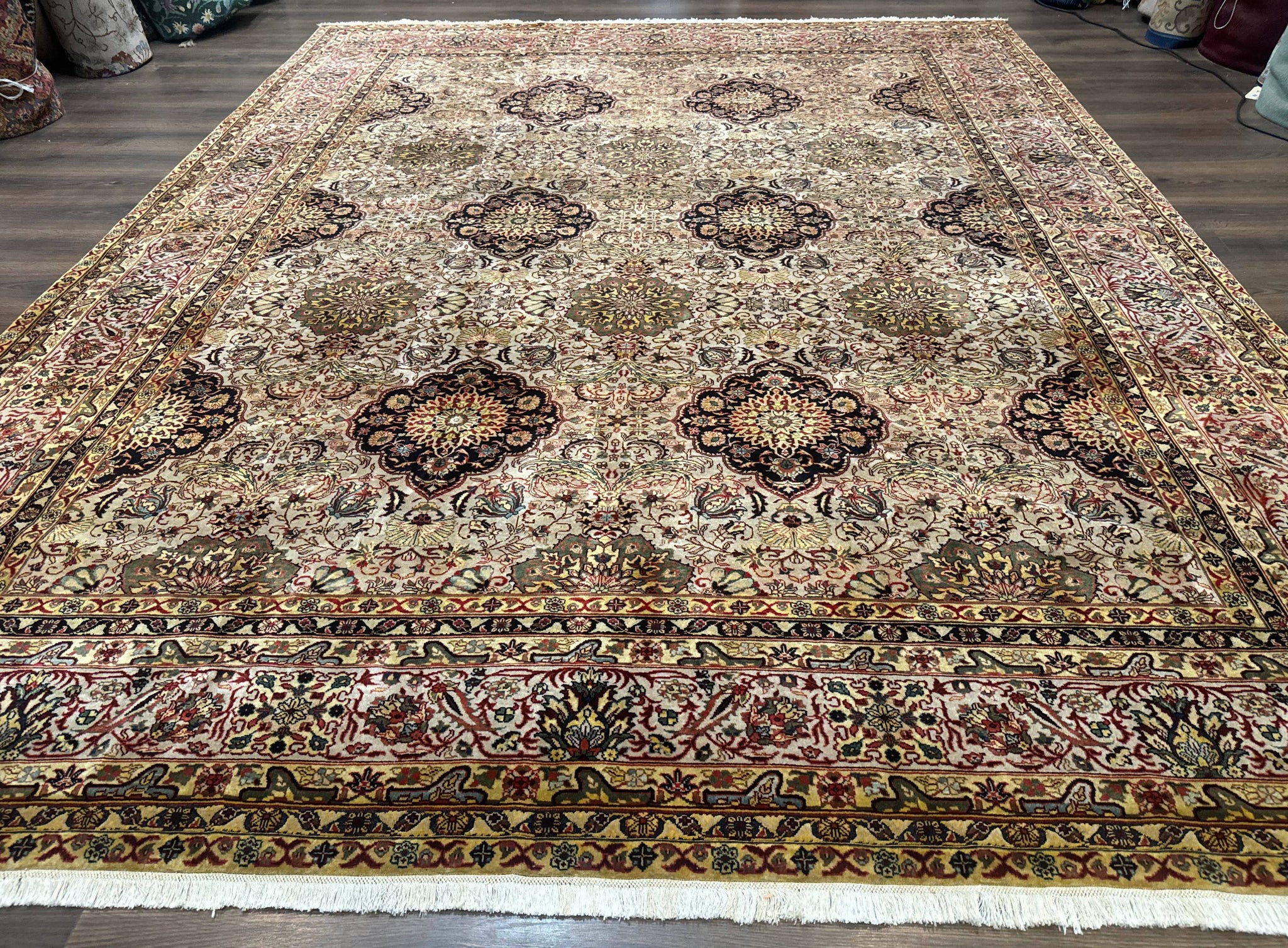 Indian Agra Rug 9x12, Fine Oriental Carpet by Jewel Rugs