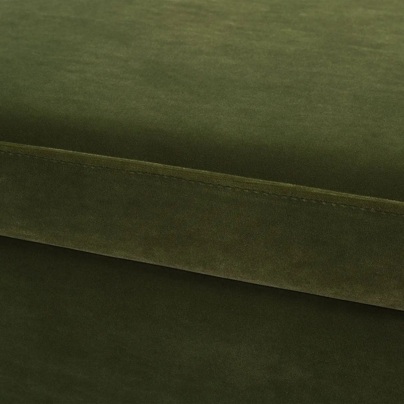 Knox - Square Storage Cocktail Ottoman - Olive Green by HouseOfZazla