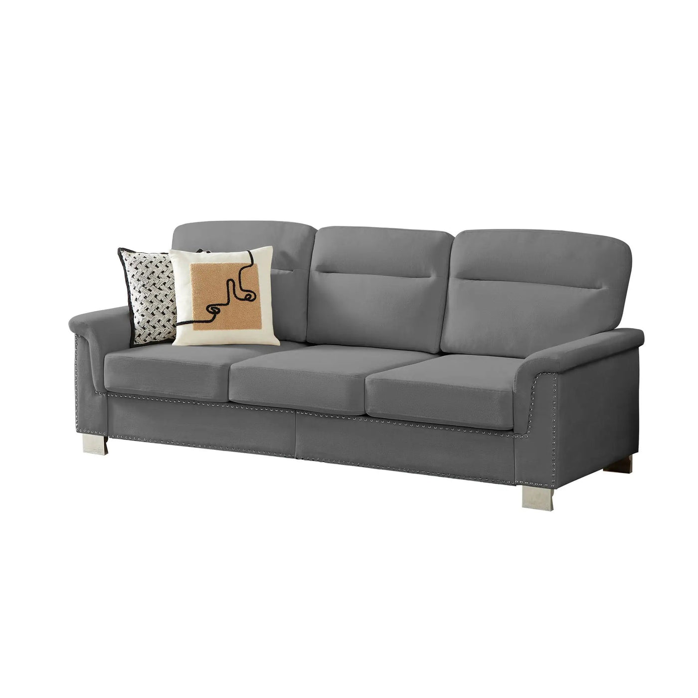 3 Seater Elegant Stationary Sofa by HouseOfZazla