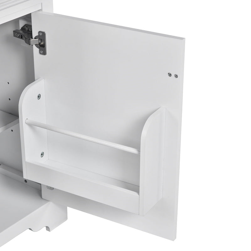 Elegant Bathroom Vanity With Ceramic Sink, Soft Close Door, Adjustable Shelf by HouseOfZazla