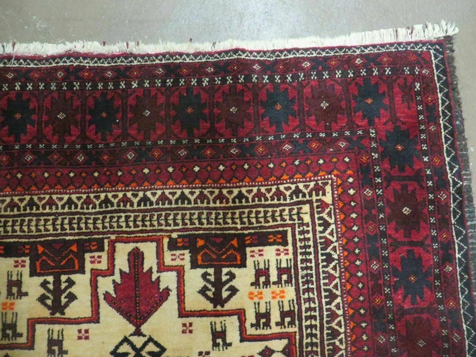 4' X 7' Vintage Handmade Pakistan Turkoman Bokhara Balouch Woven Wool Rug Nice by Jewel Rugs