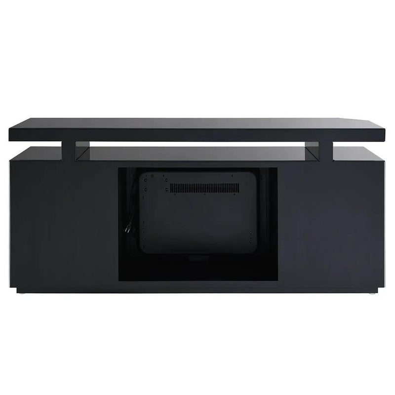 Drisana - TV Stand With Fireplace - Black Mirrored by Unique Piece Furniture