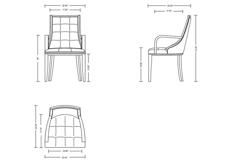 Fifth Avenue Wood Upholstered Dining Chair by HouseOfZazla