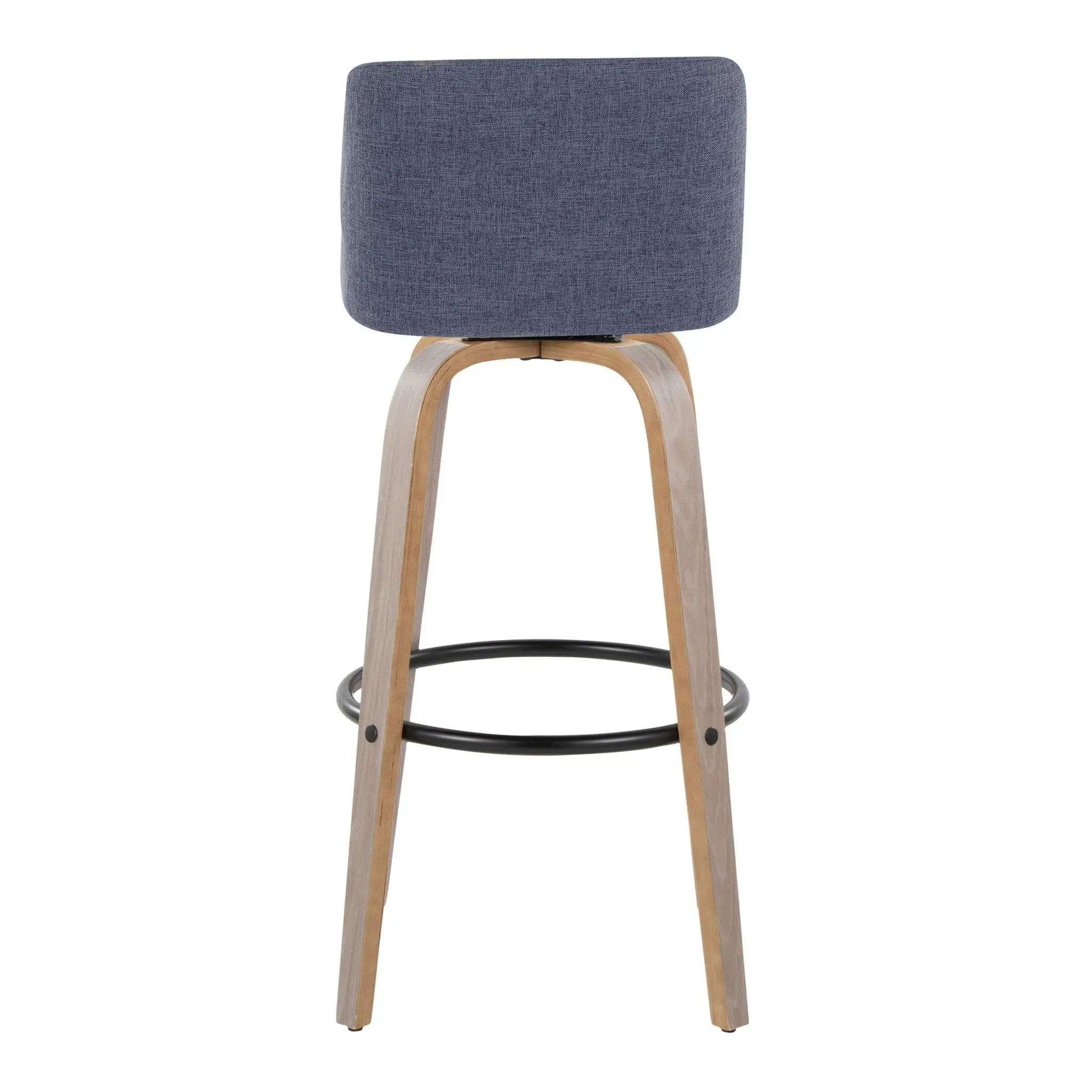 Toriano - Fixed Height Contemporary Barstool With Swivel With Round Footrest (Set of 2) by Unique Piece Furniture
