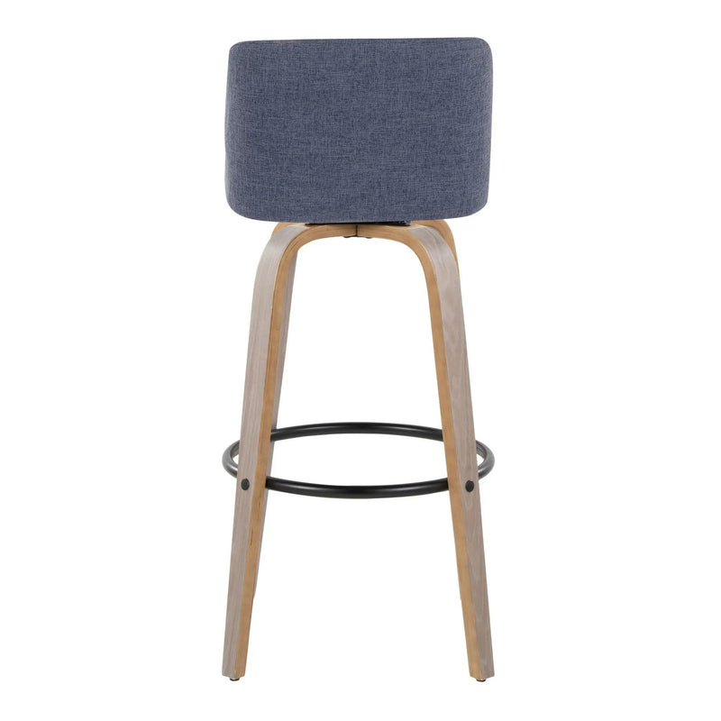 Toriano - Fixed Height Contemporary Barstool With Swivel With Round Footrest (Set of 2) by Unique Piece Furniture