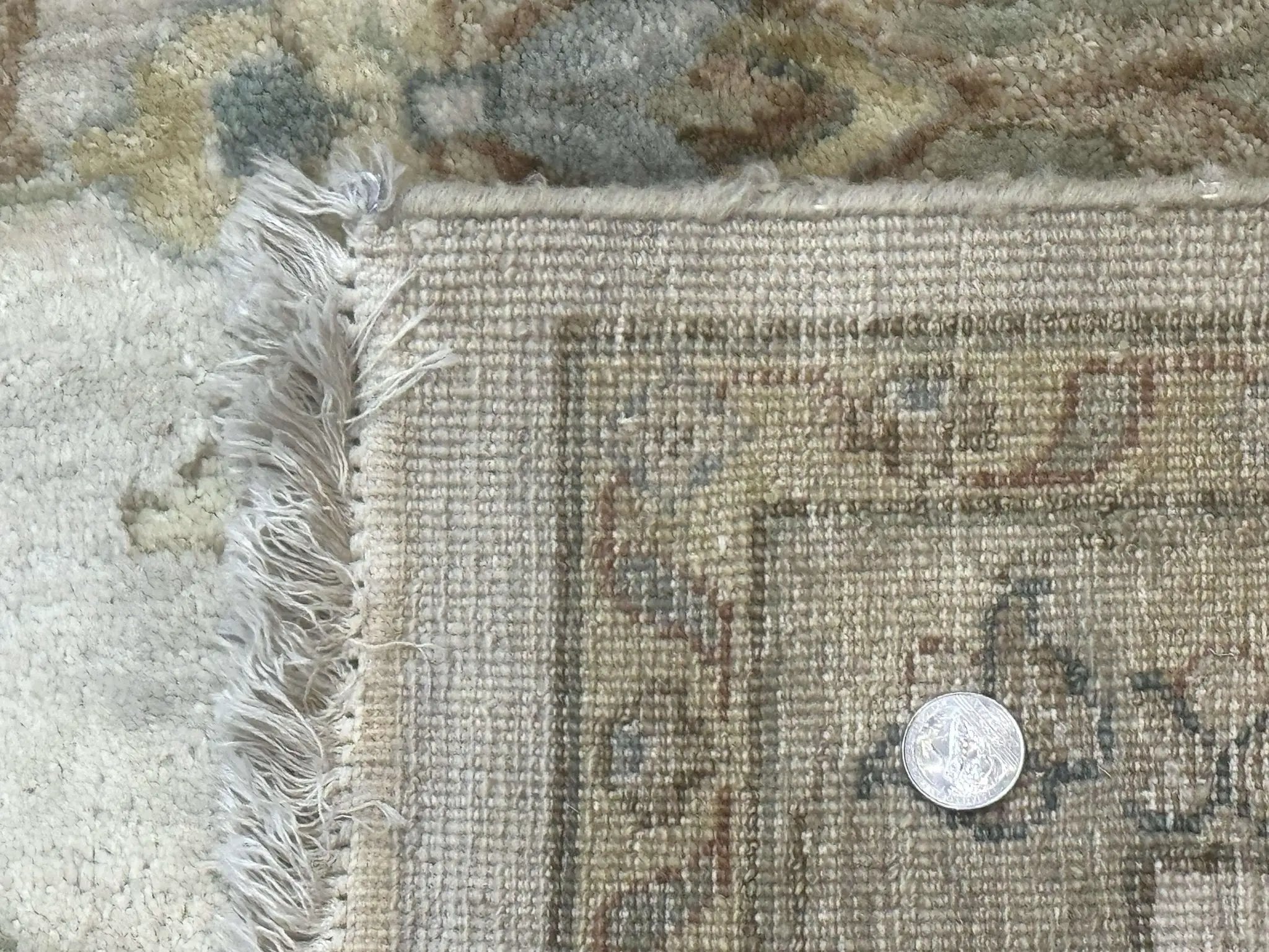 Palace Size Rug 12x15, Neutral Light Colors, Oat, Peshawar Chobi Oushak Rug, Handmade Wool Rug by Jewel Rugs
