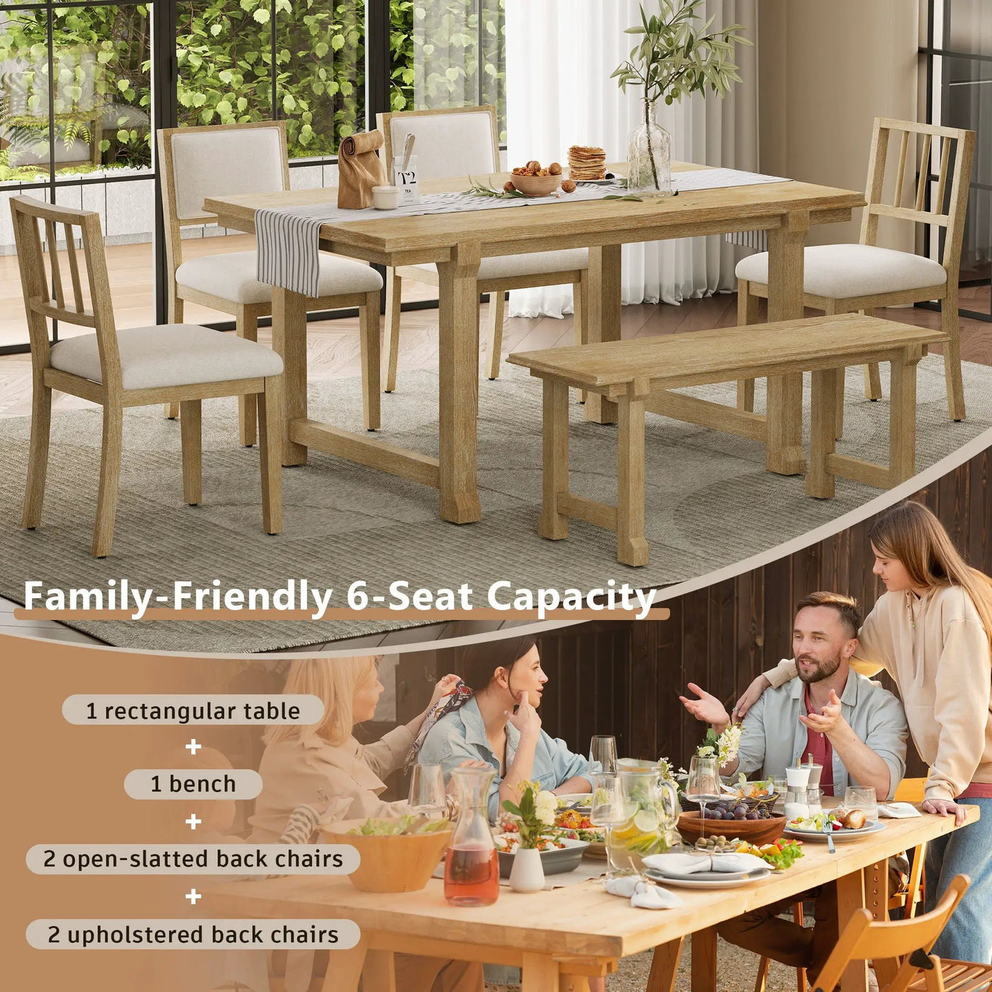 6 Piece Kitchen & Dining Room Furniture by HouseOfZazla