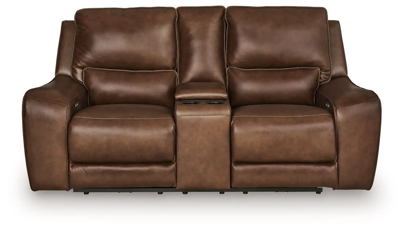 DeepWakes - Power Reclining Loveseat / Console / Adjustable Headrest by Unique Piece Furniture