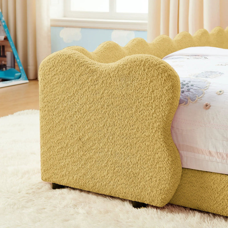 Cute Dinosaur Shaped Bed With Safety Guardrail, Toddler Frame by Unique Piece Furniture