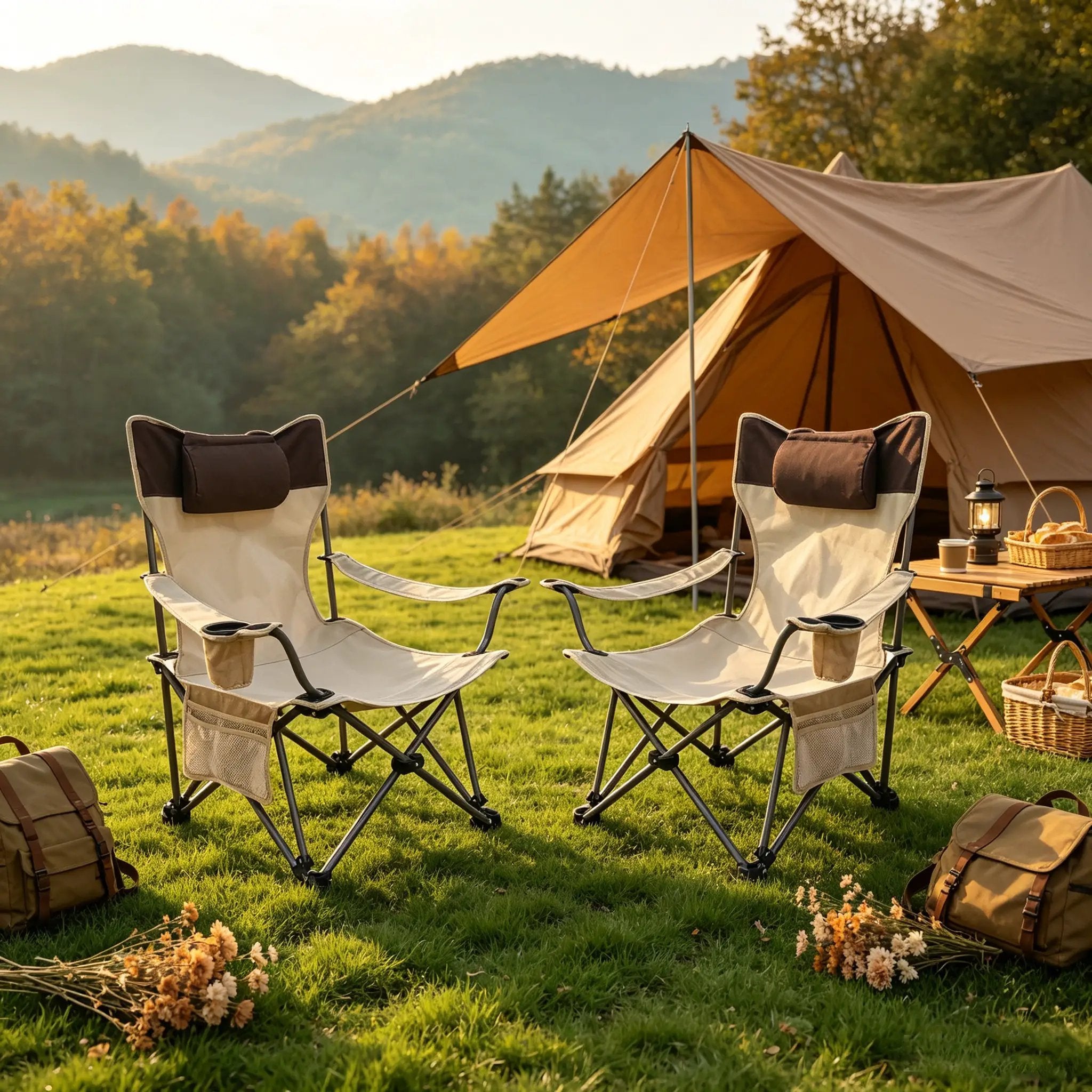 2PCS Outdoor Camping Chairs by HouseOfZazla