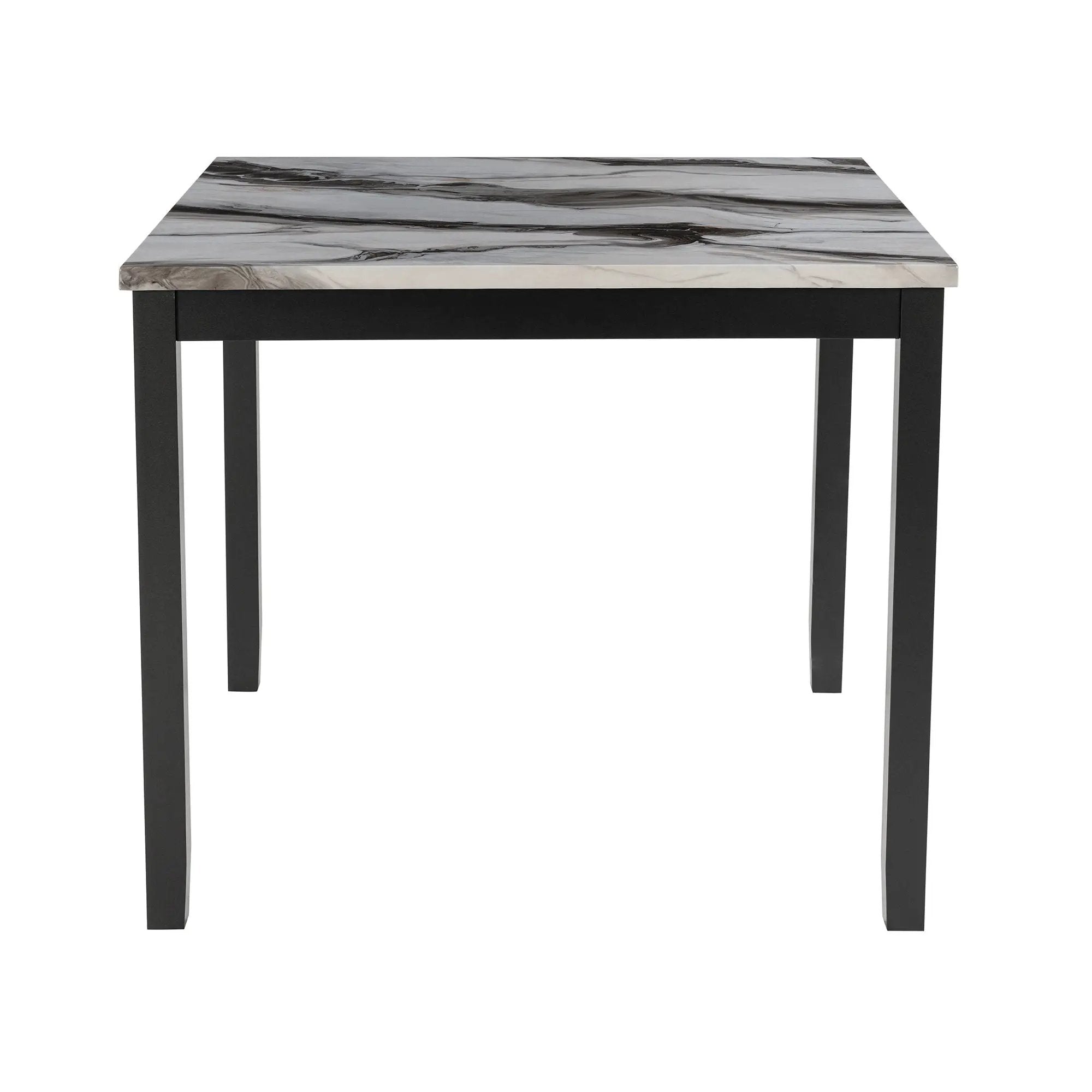 Leoncia - Bar Table And 4 Bar Stools - Espresso / White by HouseOfZazla