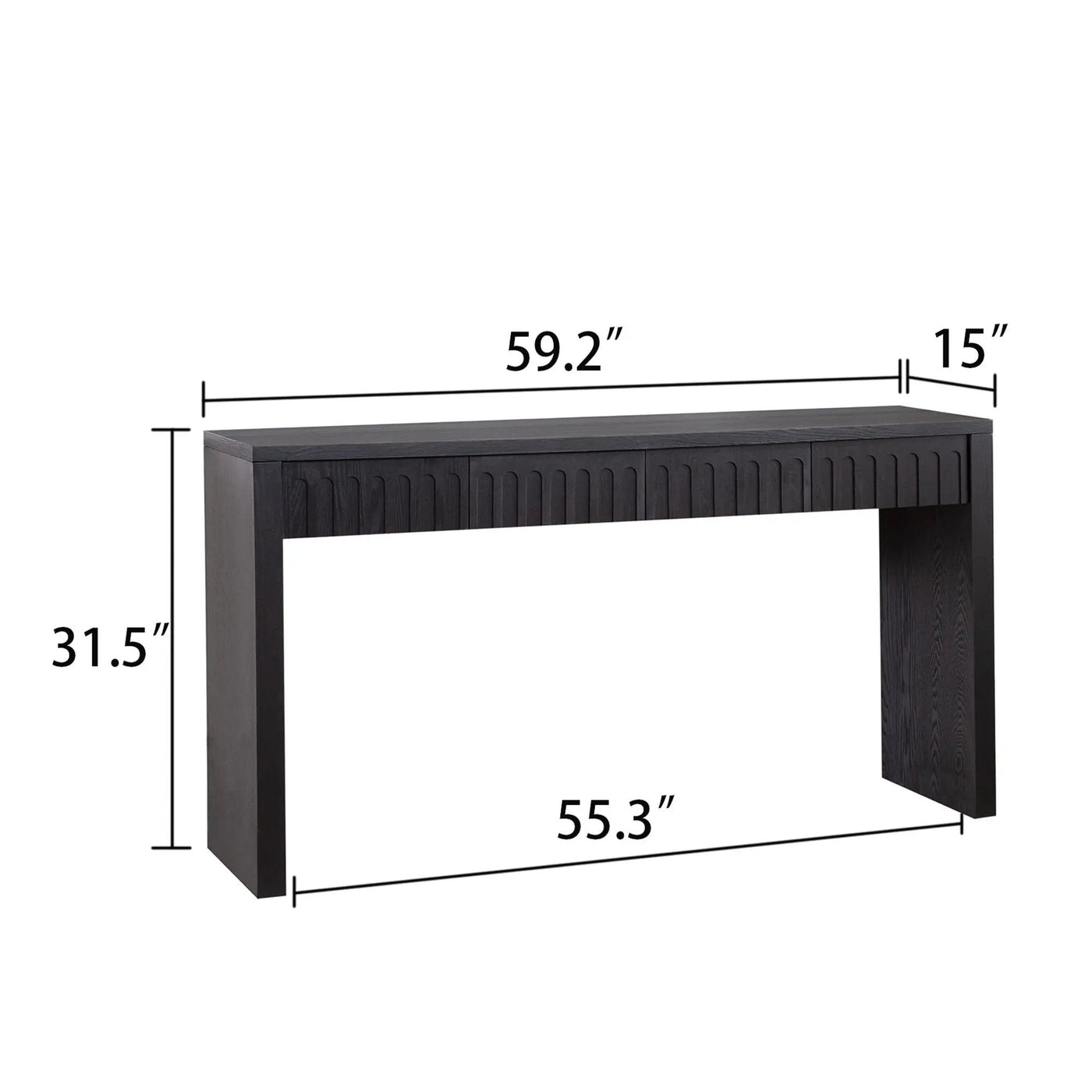 Modern Console Table With 4 Drawers, Entryway Table by HouseOfZazla