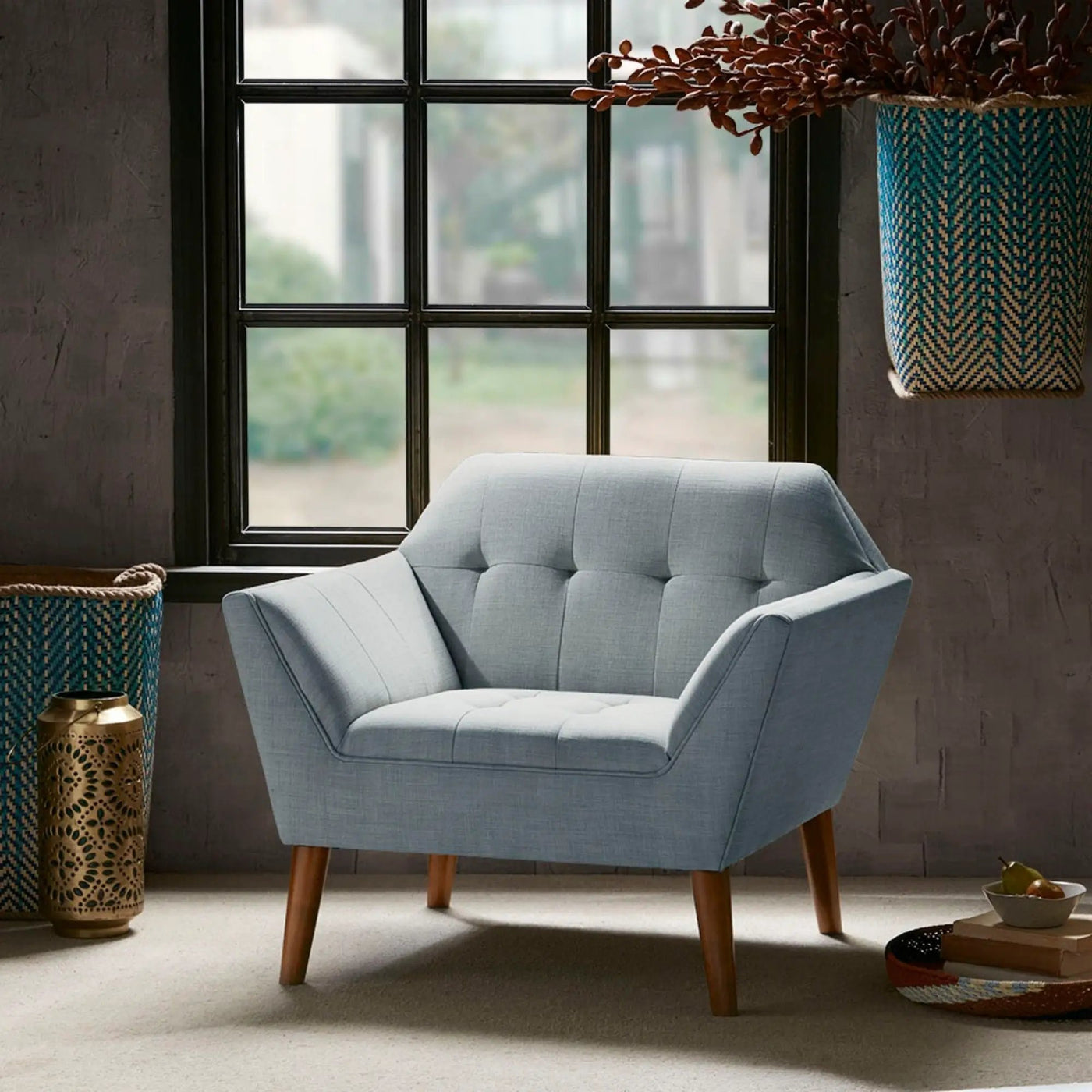 Modern Lounge Chair With Button Tufting by HouseOfZazla