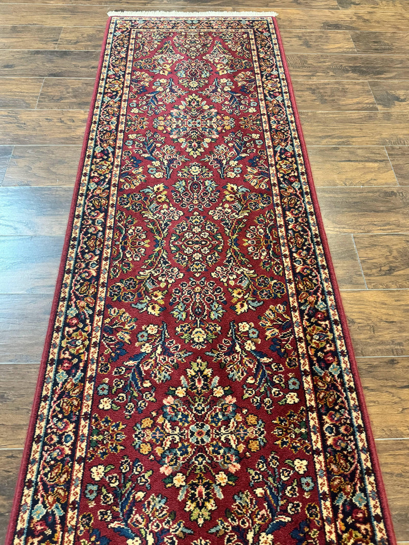 Karastan Runner Rug 2.6 x 8.6, Red Sarouk #785, Original 700 Series, Wool Karastan Runner Rug, Rare by Jewel Rugs