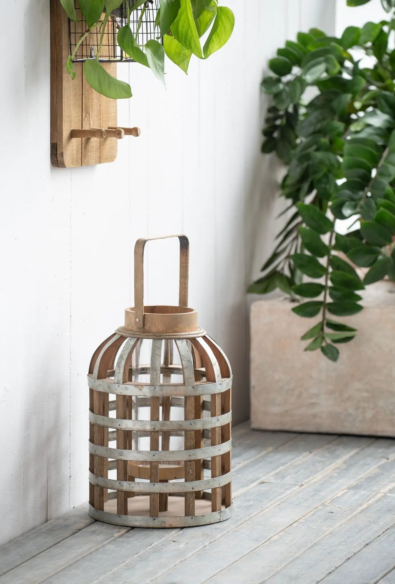 Decorative Lantern With Handle Wooden Lantern For Indoor Outdoor Home Garden Wedding by HouseOfZazla