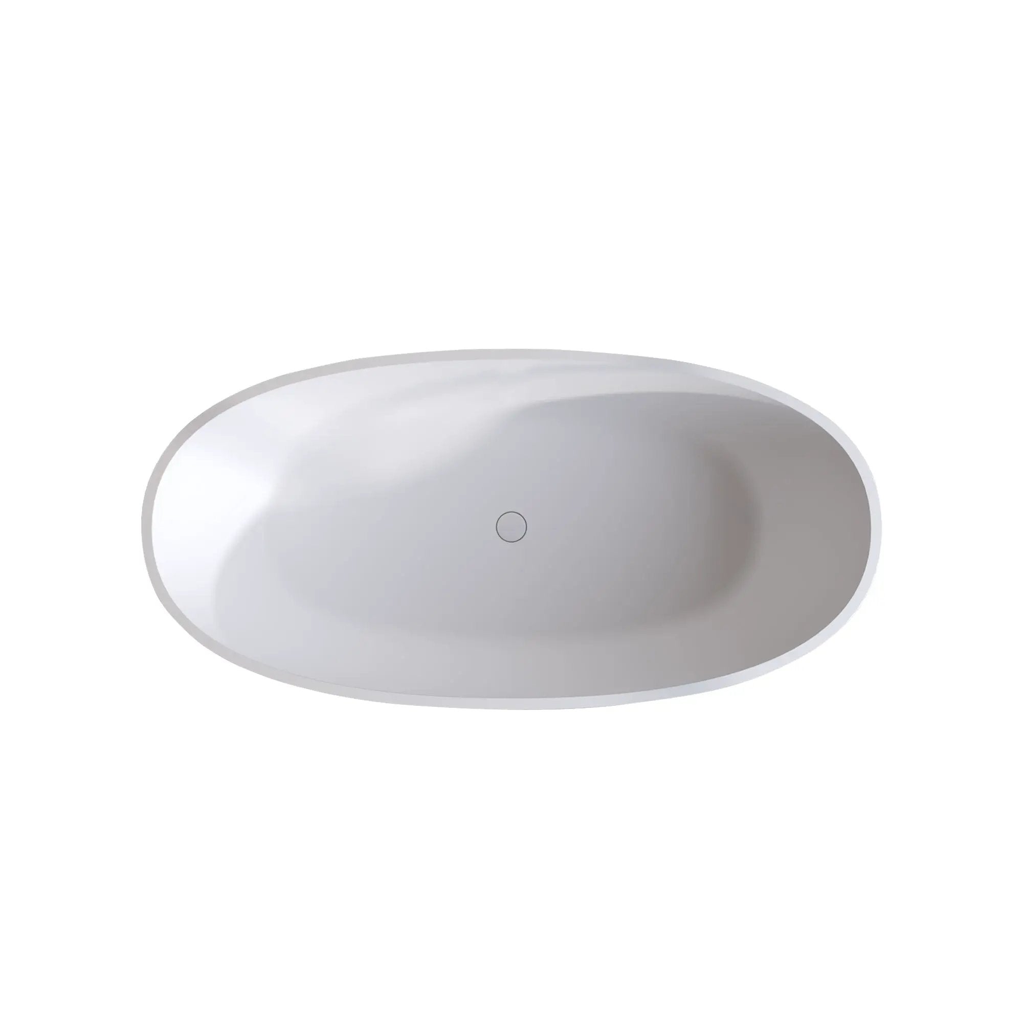 55" Solid Surface Matte Tub - Freestanding Soaking Bathtub by HouseOfZazla