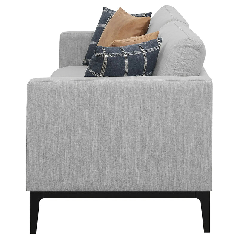 Apperson Upholstered Track Arm Sofa Light Grey by Unique Piece Furniture