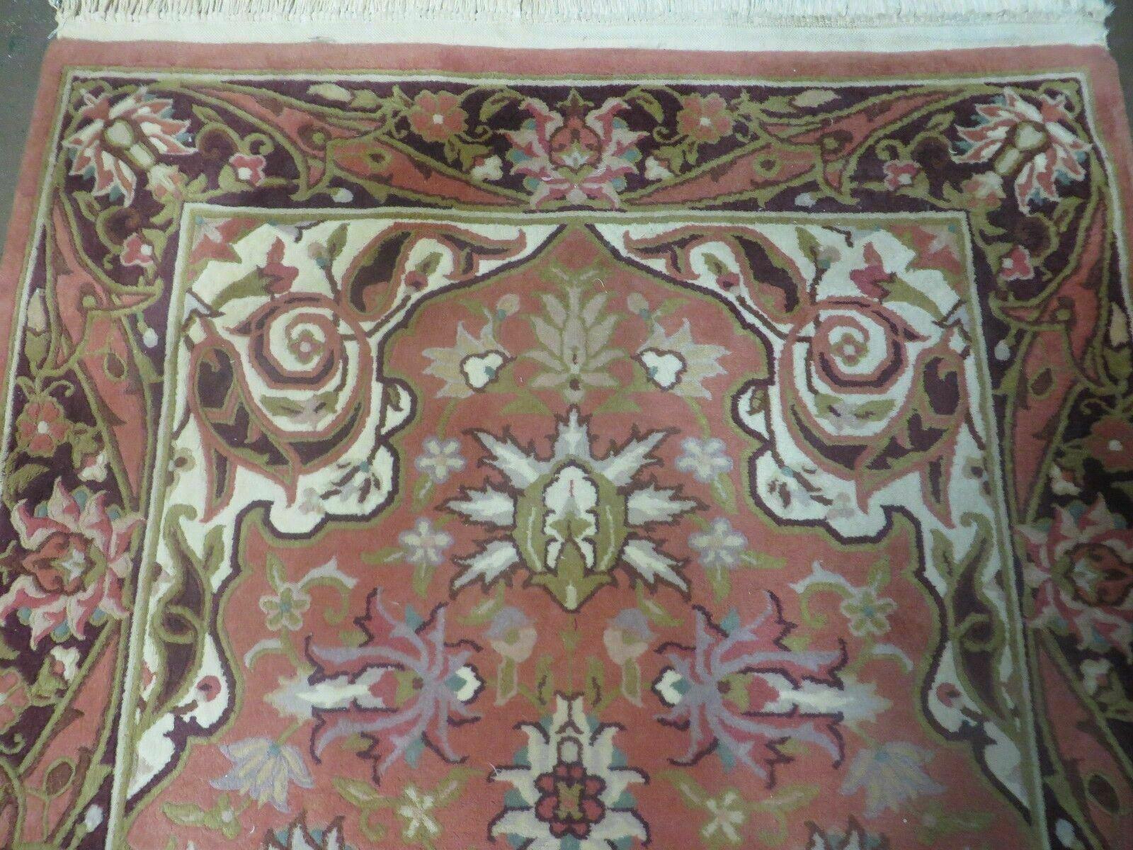 Chinese Wool Rug 3x5 Vintage Handmade Oriental Carpet Floral Medallion by Jewel Rugs