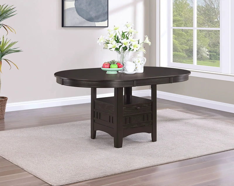 Lavon Oval 60-inch Wood Extension Leaf Dining Table Espresso by Unique Piece Furniture