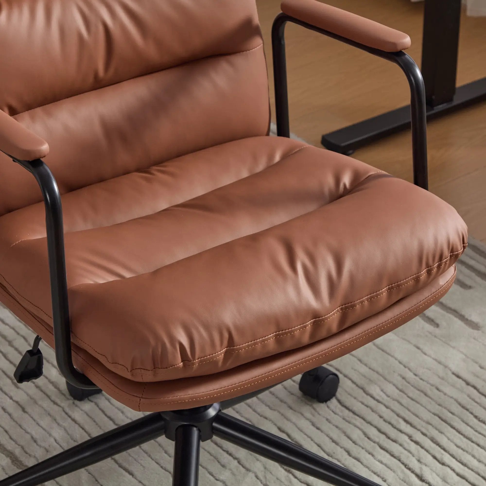 Mid Back Home Office Desk Task Chair with Wheels and Arms by HouseOfZazla