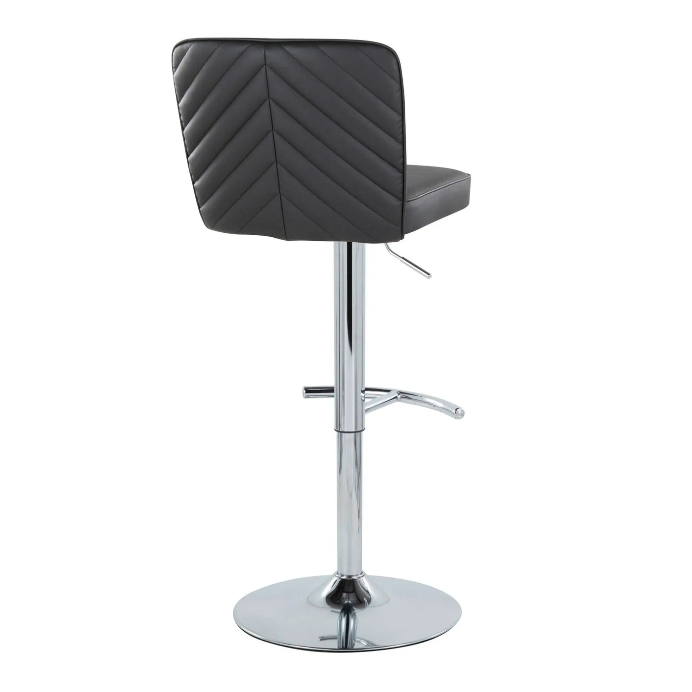 Henry - Contemporary Adjustable Barstool With Swivel & Rounded T Footrest (Set of 2) by HouseOfZazla