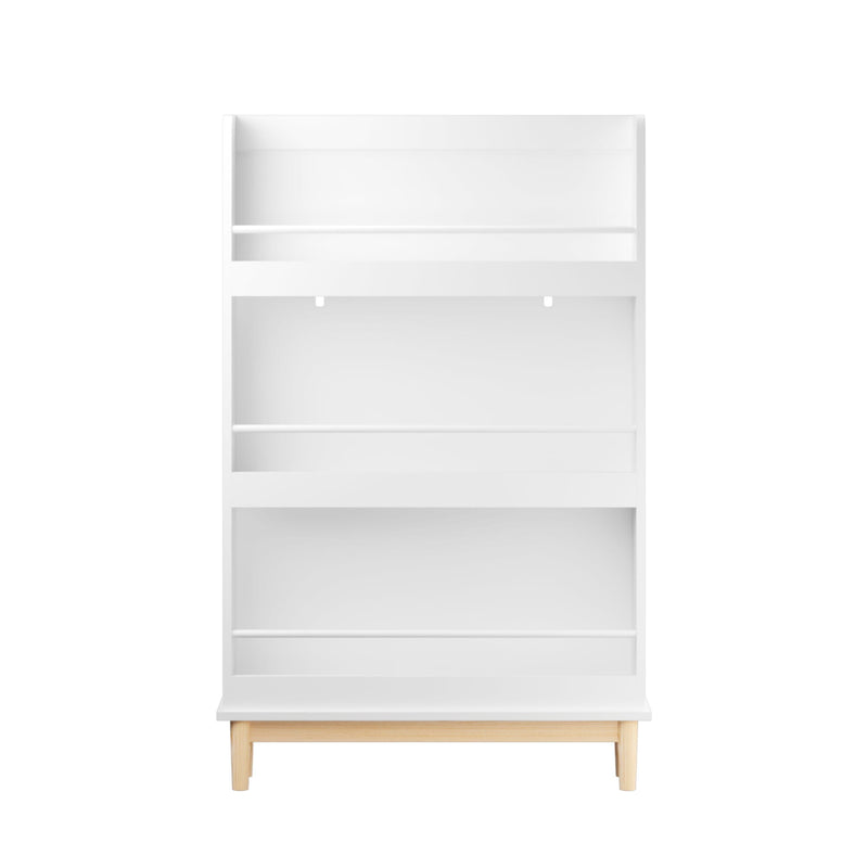 Wall Mounted Bookshelf with 3 Front Display Shelves - White