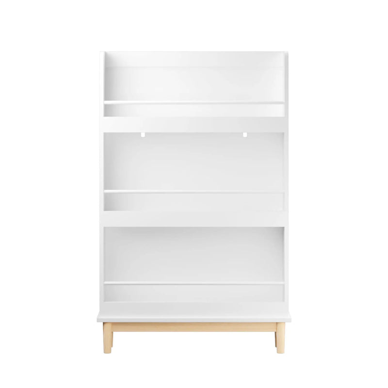 Wall Mounted Bookshelf, 3 Front Facing Display Shelves For Toddler Bedroom - White by Unique Piece Furniture