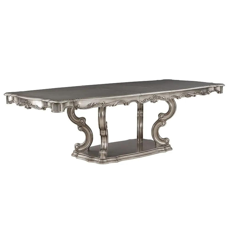 Ariadne - Dining Table With Pedestal - Antique Platinum by Unique Piece Furniture