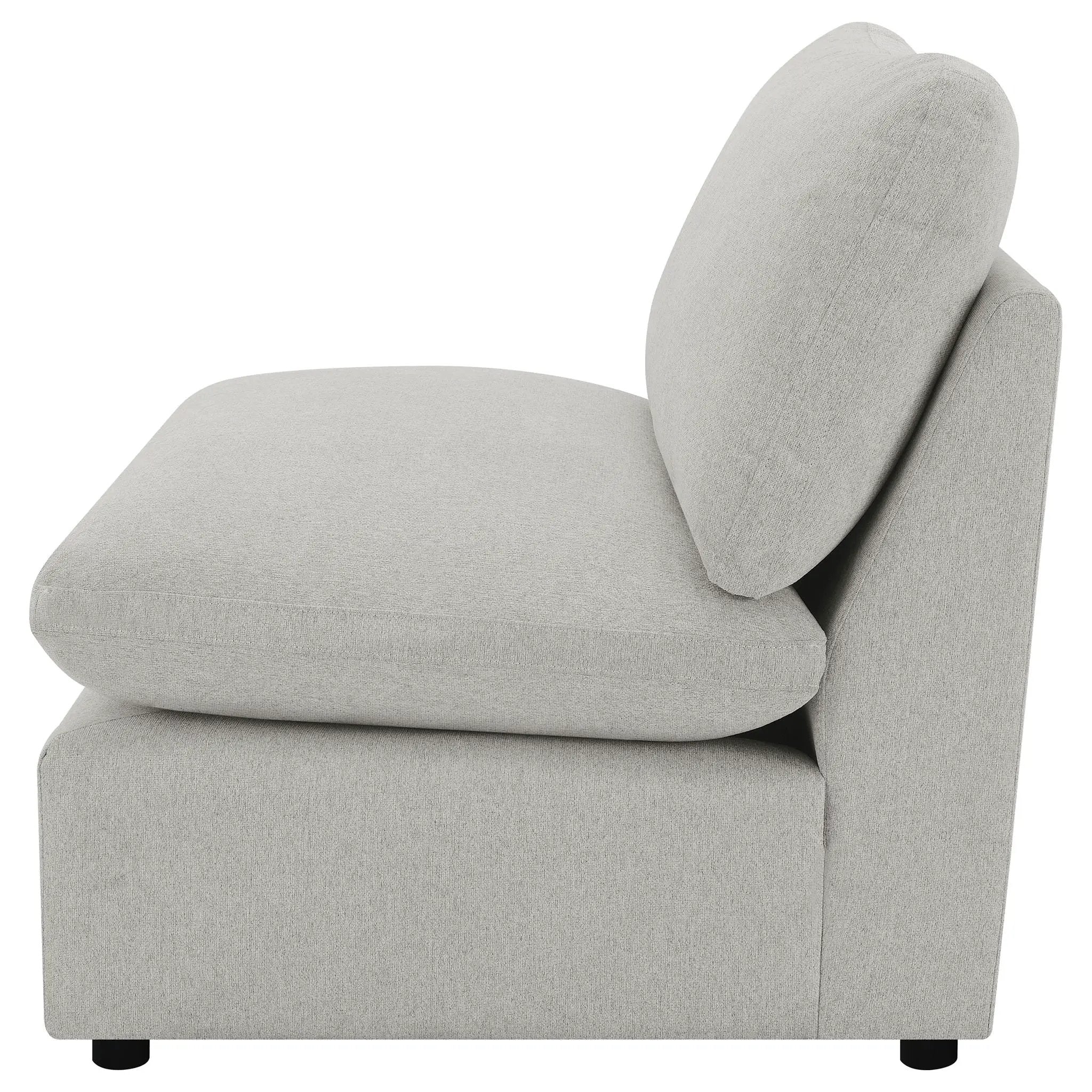Collins Modular Armless Chair Grey by Unique Piece Furniture