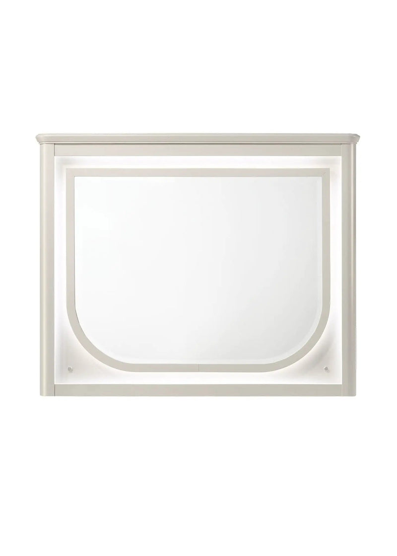 Laveda Mirror With LED - White by HouseOfZazla