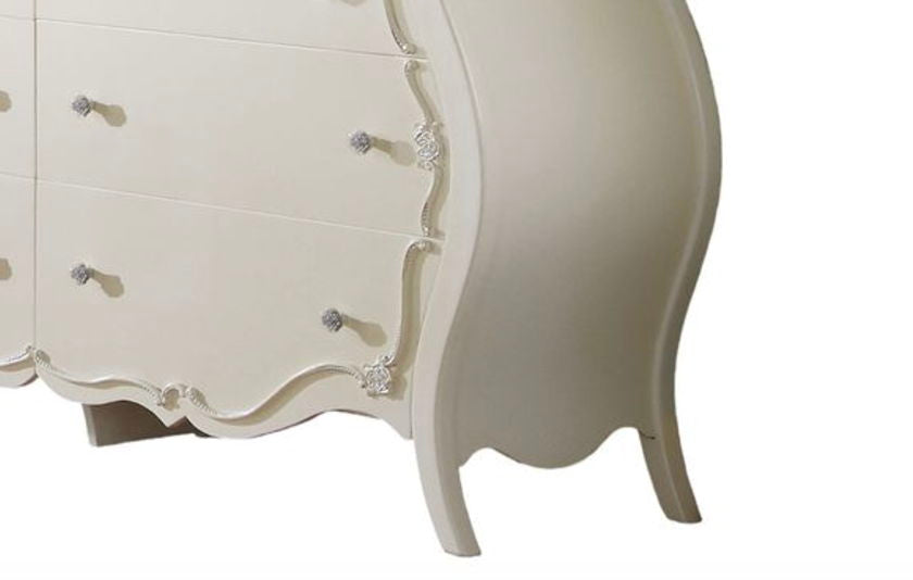 Edalene White Dresser with Six Drawers - White, photo 2 of 4