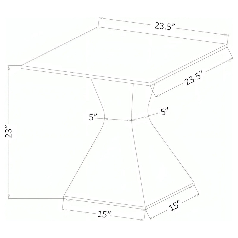 Jenny Glass Top Stainless Steel Side End Table Chrome by Unique Piece Furniture