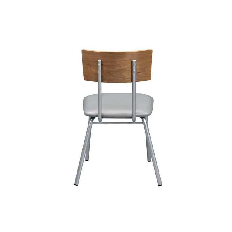 Jurgen - Side Chair (Set of 2) - Gray Synthetic Leather, Oak & Silver by Unique Piece Furniture