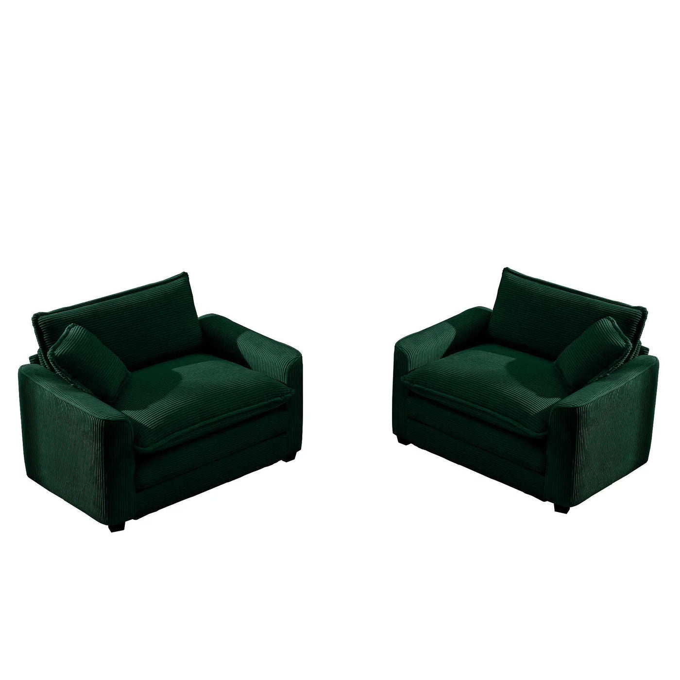 Modern Classic Fabric Single Chair Deep Seat Sofa With Pillow by HouseOfZazla