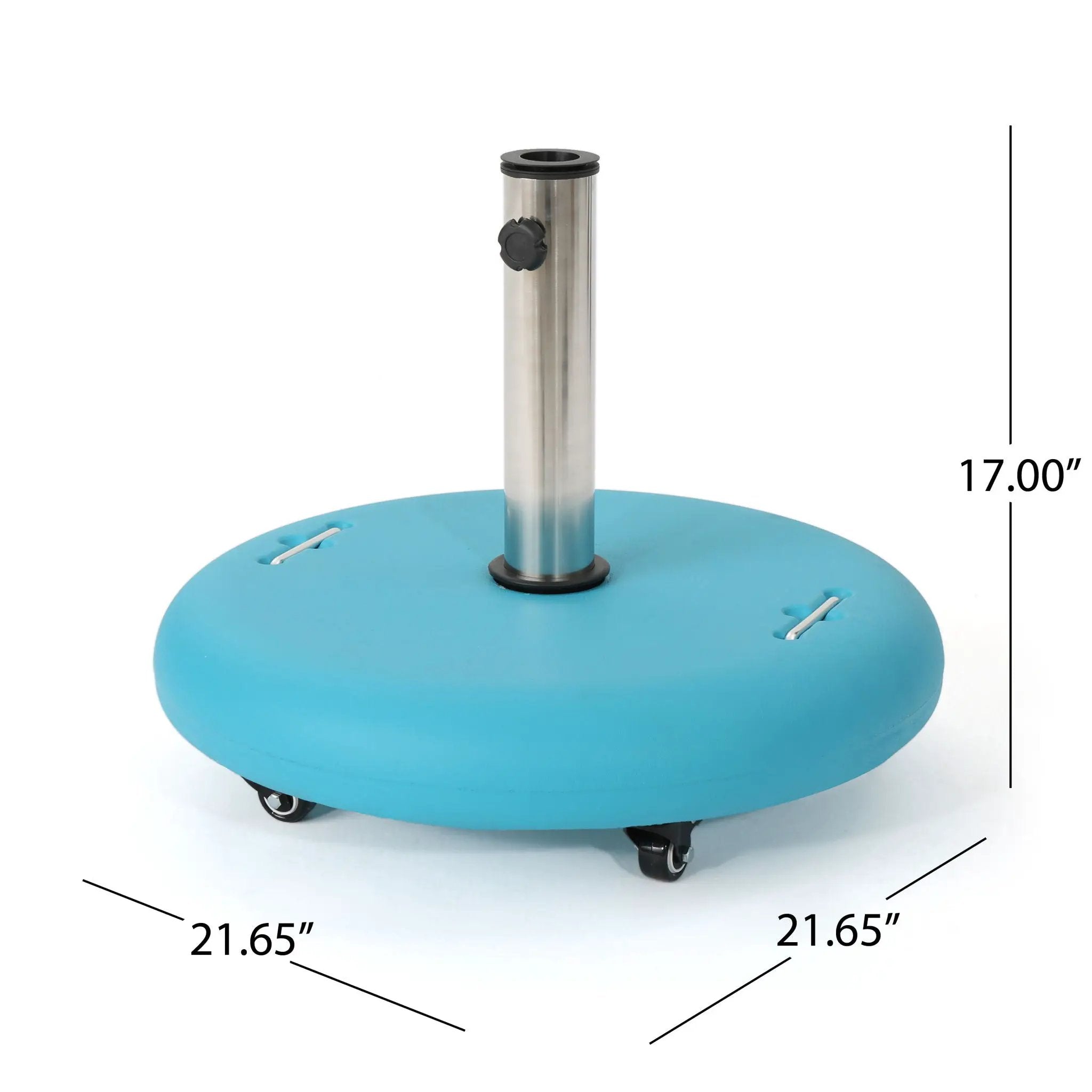 Wheelie - Round Umbrella Base with Stainless Steel Holder by HouseOfZazla