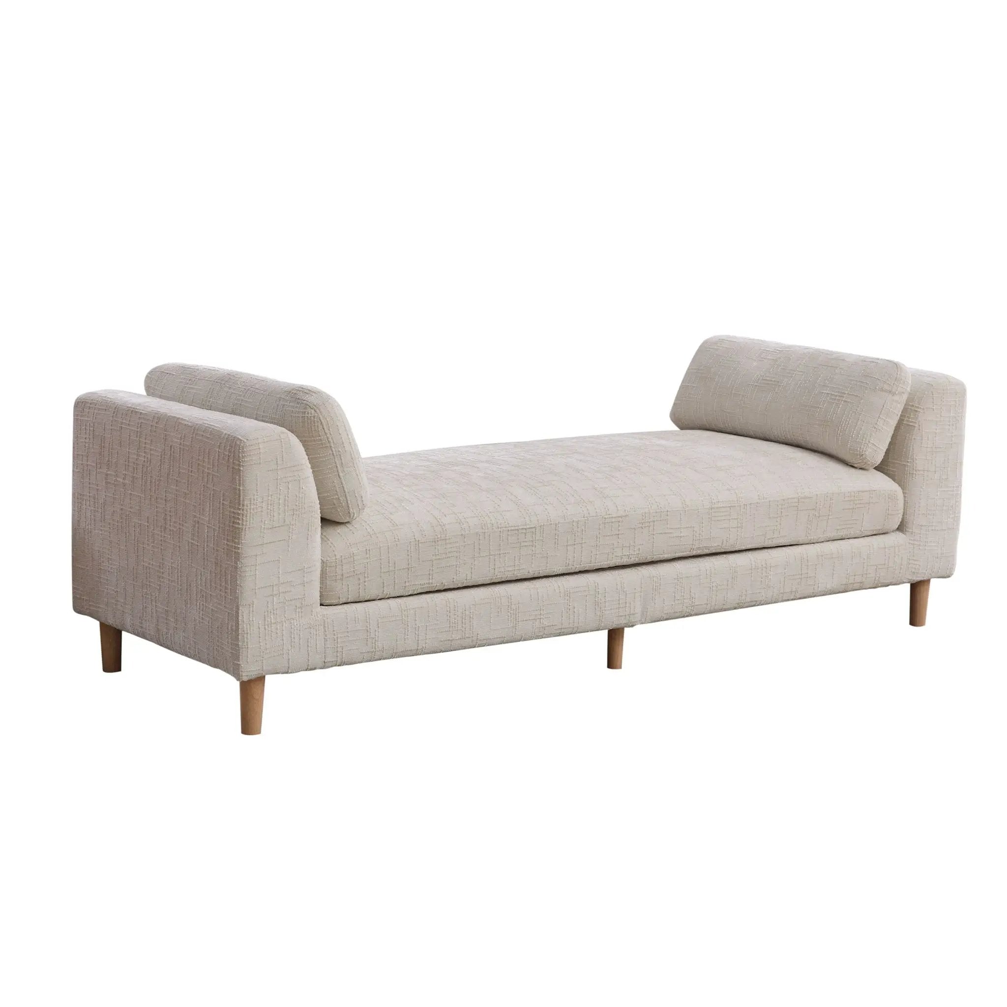 Modern Upholstered End Of Bed Bench With Armrests by HouseOfZazla