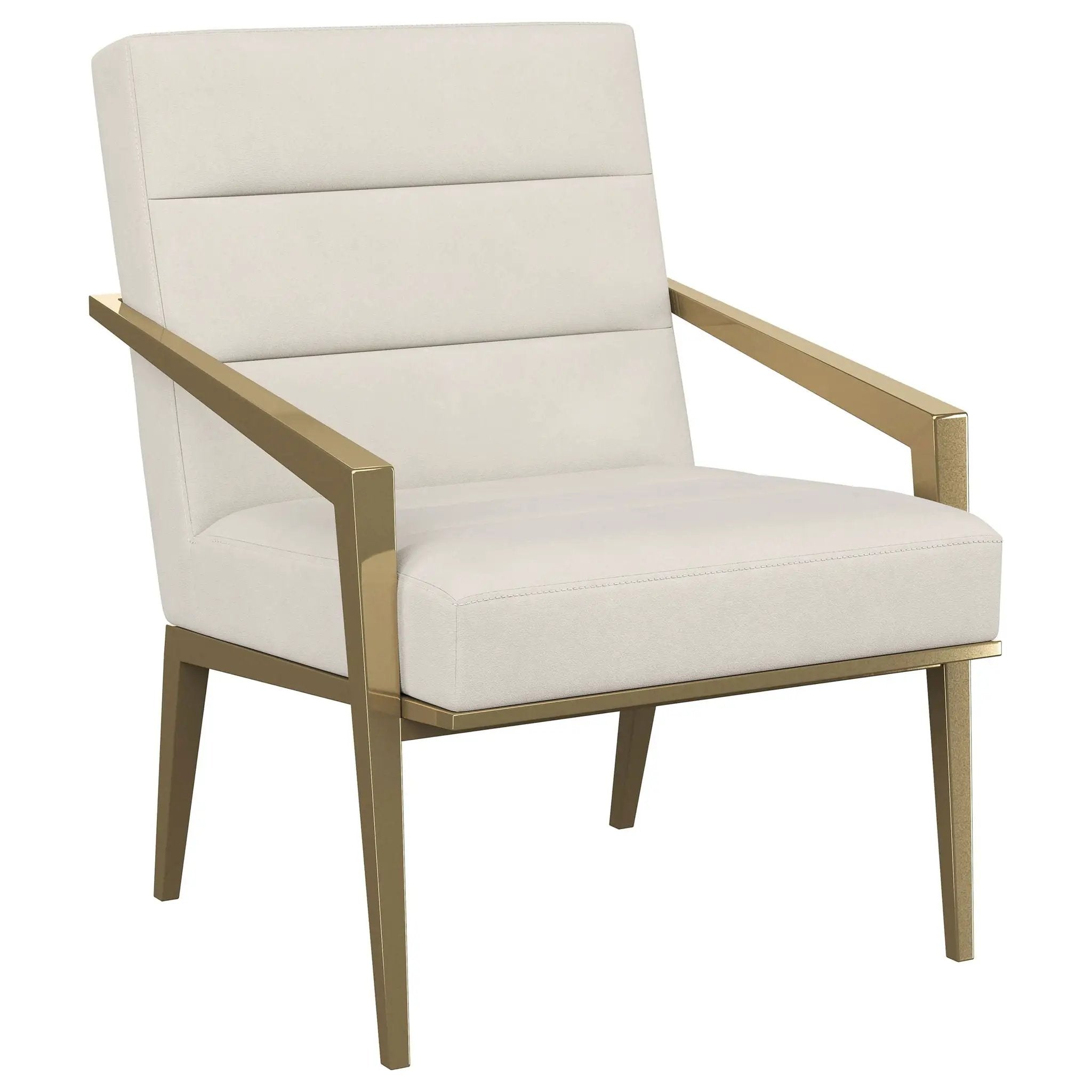 Kirra Upholstered Metal Arm Accent Chair Cream by Unique Piece Furniture