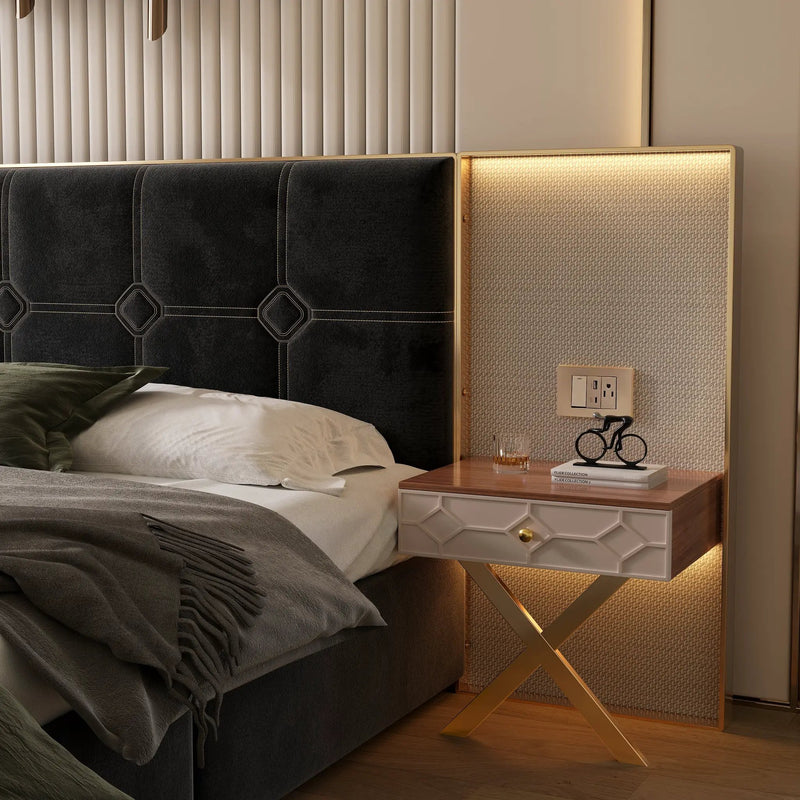 Luxurious Queen Platform Bed Frame by HouseOfZazla