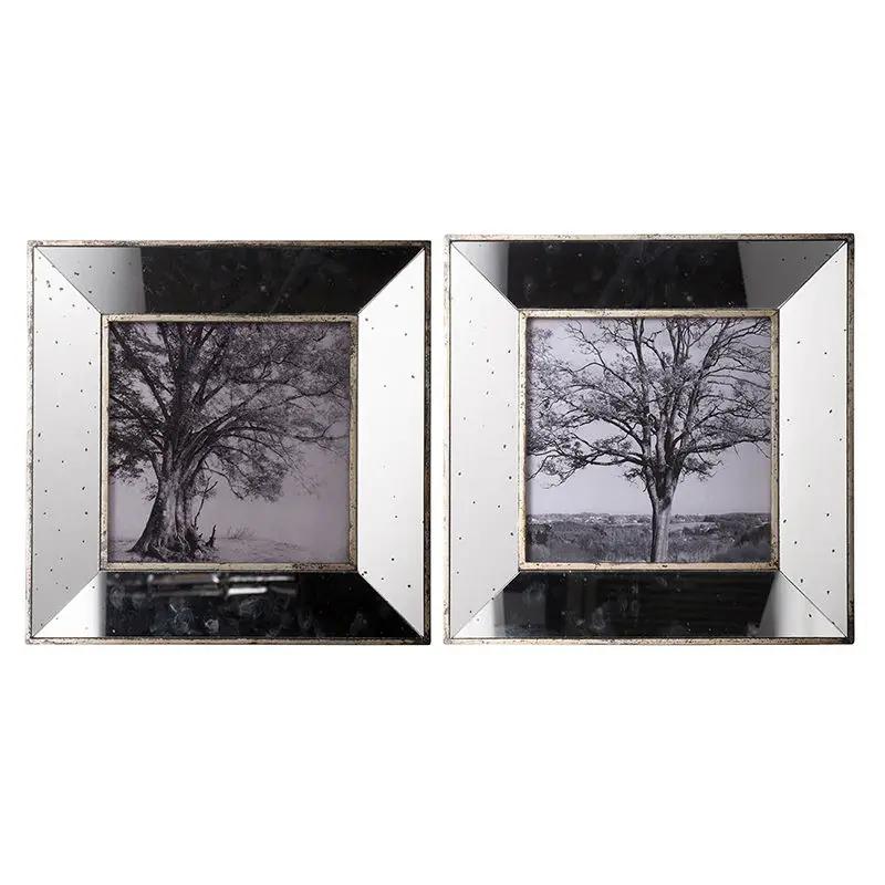 Vintage Reflective Picture Frames (Set of 2) - Silver by HouseOfZazla