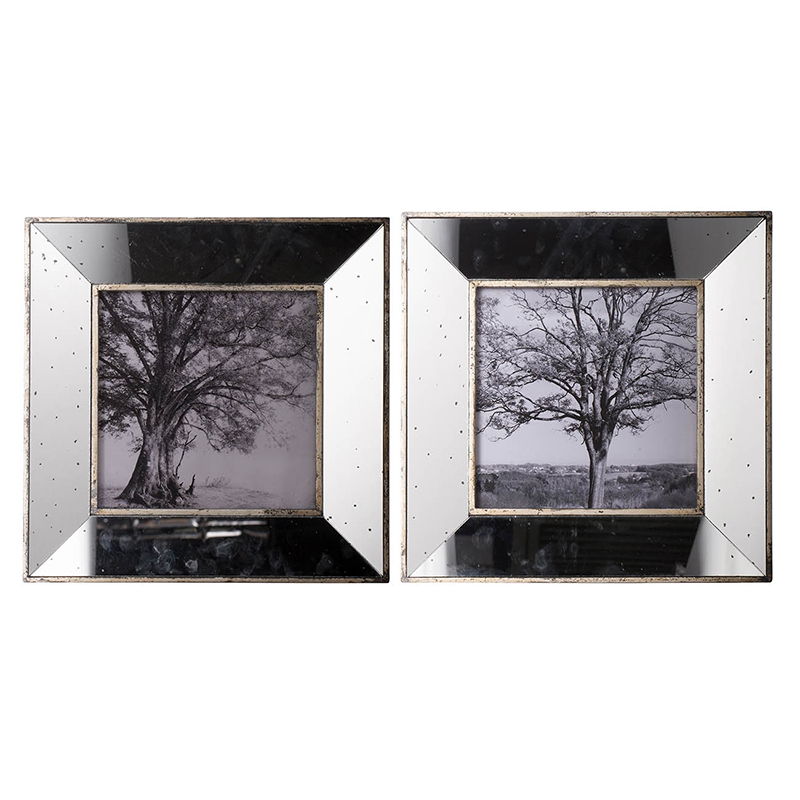 Vintage Reflective Picture Frames with Mirrored Surface - Silver, photo 2 of 5