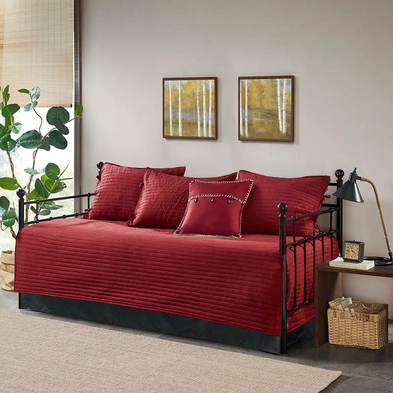 6 Piece Reversible Plaid Daybed Cover Set by HouseOfZazla