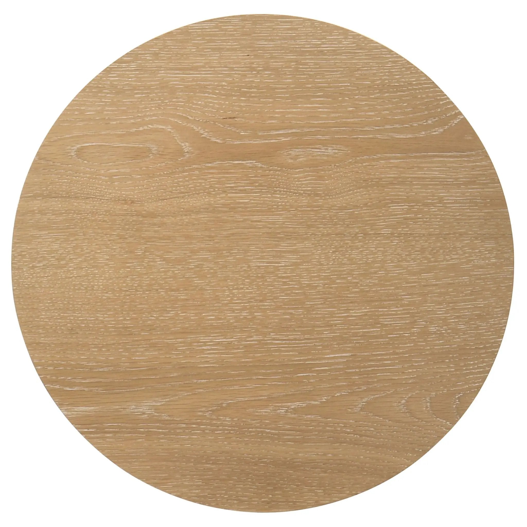 Ottowa Round Wood Side End Table with Shelf Light Oak by Unique Piece Furniture