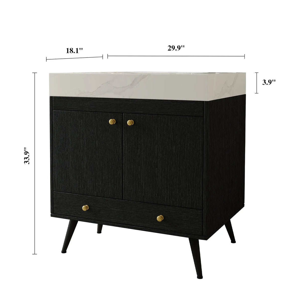 Contemporary Free-standing Bathroom Vanity by HouseOfZazla